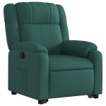 vidaXL Fotoliu rabatabil ridicare pe verticală, verde închis, textil vidaXL Fotoliu rabatabil ridicare pe verticală, verde închis, textil