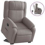 vidaXL Fotoliu rabatabil cu ridicare pe verticală, gri taupe, textil