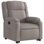 vidaXL Fotoliu rabatabil cu ridicare pe verticală, gri taupe, textil