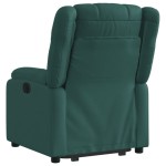 vidaXL Fotoliu electric rabatabil cu ridicare, verde închis, textil