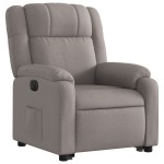 vidaXL Fotoliu electric rabatabil cu ridicare, gri taupe, textil