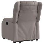 vidaXL Fotoliu electric rabatabil cu ridicare, gri taupe, textil