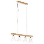 vidaXL Lampă suspendată industrială, alb, lemn de mango, E27 vidaXL Lampă suspendată industrială, alb, lemn de mango, E27