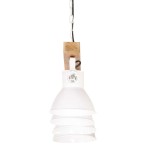 vidaXL Lampă suspendată industrială, alb, lemn de mango, E27 vidaXL Lampă suspendată industrială, alb, lemn de mango, E27
