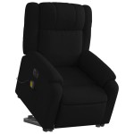 vidaXL Fotoliu electric de masaj rabatabil cu ridicare, negru, textil