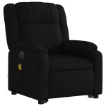 vidaXL Fotoliu electric de masaj rabatabil cu ridicare, negru, textil