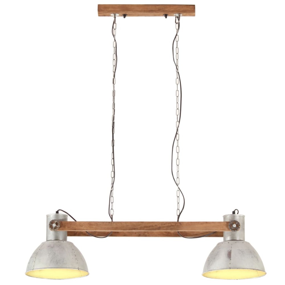 vidaXL Lampă suspendată industrială, 25 W, argintiu, 109 cm, E27