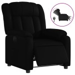 vidaXL Fotoliu rabatabil electric, negru, piele ecologică