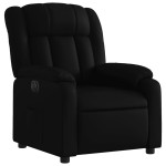 vidaXL Fotoliu rabatabil electric, negru, piele ecologică