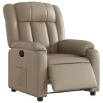 vidaXL Fotoliu rabatabil electric, cappuccino, piele ecologică