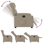 vidaXL Fotoliu rabatabil electric, cappuccino, piele ecologică