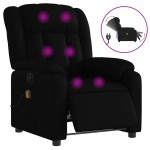 vidaXL Fotoliu electric de masaj rabatabil, negru, piele ecologică vidaXL Fotoliu electric de masaj rabatabil, negru, piele ecologică
