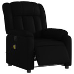 vidaXL Fotoliu electric de masaj rabatabil, negru, piele ecologică vidaXL Fotoliu electric de masaj rabatabil, negru, piele ecologică