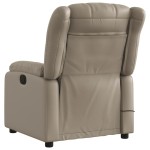 vidaXL Fotoliu electric masaj rabatabil, cappuccino, piele ecologică