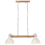 vidaXL Lampă suspendată industrială, 25 W, alb, 109 cm, E27 vidaXL Lampă suspendată industrială, 25 W, alb, 109 cm, E27