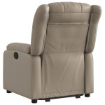 vidaXL Fotoliu rabatabil electric cu ridicare, cappuccino