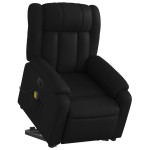 vidaXL Fotoliu electric masaj rabatabil cu ridicare, negru