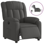 vidaXL Fotoliu rabatabil electric, gri închis, material textil