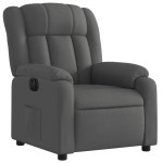 vidaXL Fotoliu rabatabil electric, gri închis, material textil