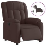 vidaXL Fotoliu rabatabil electric, maro închis, material textil