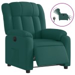 vidaXL Fotoliu rabatabil electric, verde închis, material textil vidaXL Fotoliu rabatabil electric, verde închis, material textil