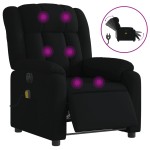 vidaXL Fotoliu electric de masaj rabatabil, negru, textil vidaXL Fotoliu electric de masaj rabatabil, negru, textil