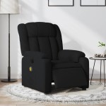 vidaXL Fotoliu electric de masaj rabatabil, negru, textil vidaXL Fotoliu electric de masaj rabatabil, negru, textil