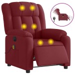 vidaXL Fotoliu electric de masaj rabatabil, roșu vin, textil vidaXL Fotoliu electric de masaj rabatabil, roșu vin, textil