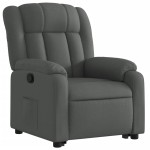 vidaXL Fotoliu rabatabil cu ridicare pe verticală, gri închis, textil