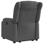 vidaXL Fotoliu rabatabil cu ridicare pe verticală, gri închis, textil