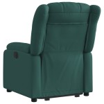 vidaXL Fotoliu rabatabil ridicare pe verticală, verde închis, textil vidaXL Fotoliu rabatabil ridicare pe verticală, verde închis, textil
