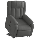 vidaXL Fotoliu electric rabatabil cu ridicare, gri închis, textil