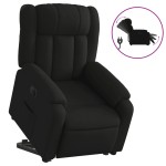 vidaXL Fotoliu electric rabatabil cu ridicare, negru, textil