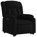 vidaXL Fotoliu electric rabatabil cu ridicare, negru, textil