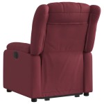 vidaXL Fotoliu electric rabatabil cu ridicare, roșu vin, textil
