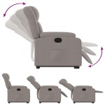 vidaXL Fotoliu electric rabatabil cu ridicare, gri taupe, textil