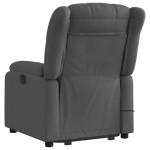 vidaXL Fotoliu electric masaj rabatabil cu ridicare, gri închis textil vidaXL Fotoliu electric masaj rabatabil cu ridicare, gri închis textil