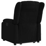 vidaXL Fotoliu electric de masaj rabatabil cu ridicare, negru, textil