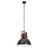 vidaXL Lampă suspendată industrială, negru, 30 cm, 25 W, E27, rotund vidaXL Lampă suspendată industrială, negru, 30 cm, 25 W, E27, rotund