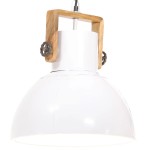 vidaXL Lampă suspendată industrială, 25 W, alb, 40 cm, E27, rotund vidaXL Lampă suspendată industrială, 25 W, alb, 40 cm, E27, rotund