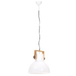 vidaXL Lampă suspendată industrială, 25 W, alb, 40 cm, E27, rotund vidaXL Lampă suspendată industrială, 25 W, alb, 40 cm, E27, rotund