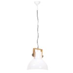 vidaXL Lampă suspendată industrială, 25 W, alb, 40 cm, E27, rotund vidaXL Lampă suspendată industrială, 25 W, alb, 40 cm, E27, rotund