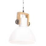 vidaXL Lampă suspendată industrială, 25 W, alb, 30 cm, E27, rotund vidaXL Lampă suspendată industrială, 25 W, alb, 30 cm, E27, rotund