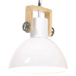 vidaXL Lampă suspendată industrială, 25 W, alb, 30 cm, E27, rotund vidaXL Lampă suspendată industrială, 25 W, alb, 30 cm, E27, rotund