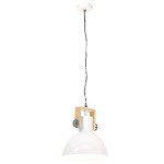 vidaXL Lampă suspendată industrială, 25 W, alb, 30 cm, E27, rotund vidaXL Lampă suspendată industrială, 25 W, alb, 30 cm, E27, rotund