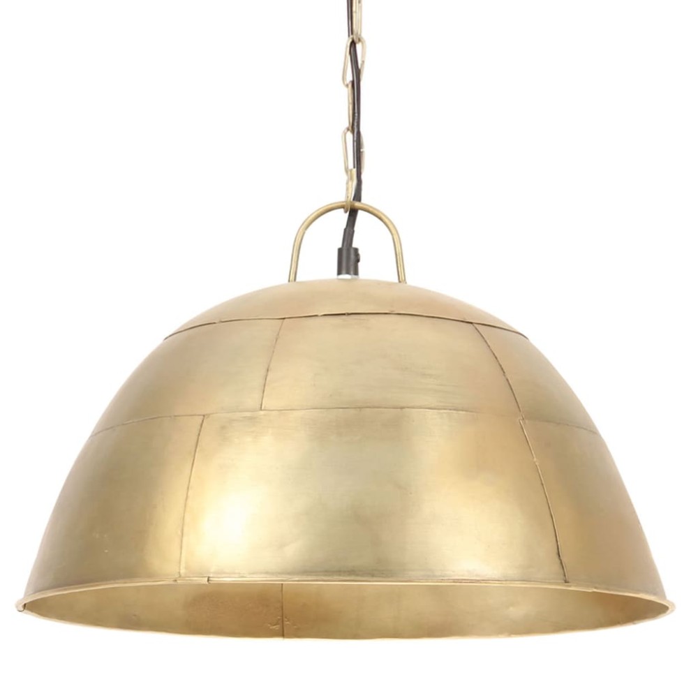 vidaXL Lustră industrială vintage, 25 W, 41 cm, alamă, rotund, E27