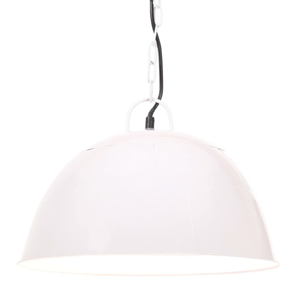 vidaXL Lustră industrială vintage, 25 W, alb, rotund, 41 cm E27