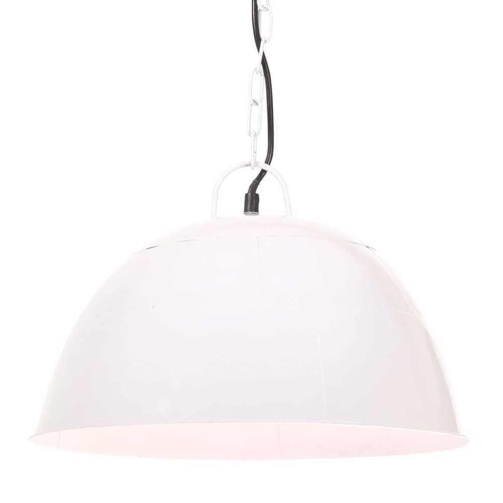 vidaXL Lustră industrială vintage, 25 W, alb, rotund, 41 cm E27