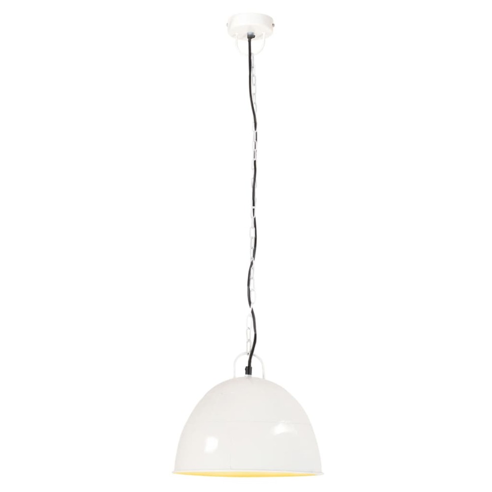 vidaXL Lustră industrială vintage, 25 W, alb, rotund, 31 cm, E27
