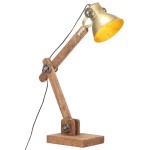 vidaXL Lampă de birou industrială, alamă, 58x18x90 cm, E27, rotund vidaXL Lampă de birou industrială, alamă, 58x18x90 cm, E27, rotund